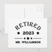 Gepersonaliseerd pensioen cadeau idee feestdagenkaart (Voorkant / Achterkant)