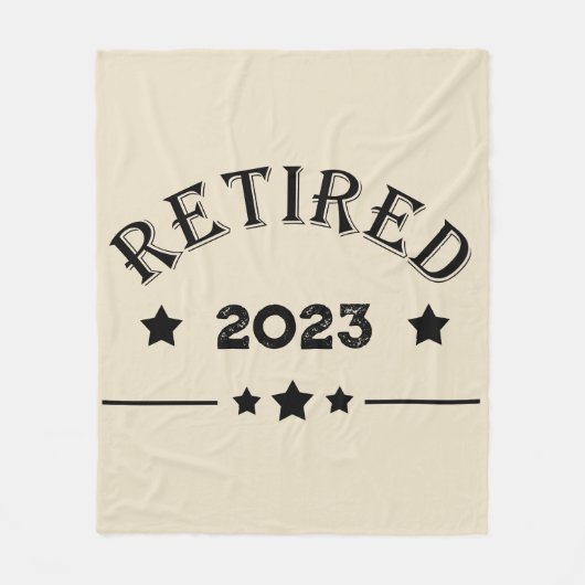 Gepersonaliseerd pensioen cadeau idee fleece deken (Voorkant)