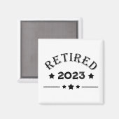 Gepersonaliseerd pensioen cadeau idee magneet (Voorkant / Achterkant)
