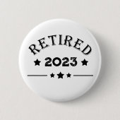 Gepersonaliseerd pensioen cadeau idee ronde button 5,7 cm (Voorkant)