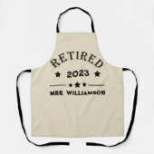 Gepersonaliseerd pensioen cadeau idee schort (Voorkant)