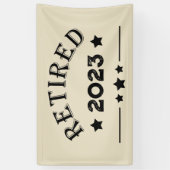 Gepersonaliseerd pensioen cadeau idee spandoek (Verticaal)