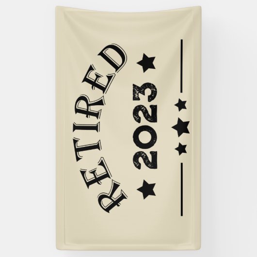 Gepersonaliseerd pensioen cadeau idee spandoek (Verticaal)
