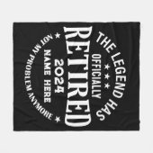 Gepersonaliseerd pensioen De legende is met pensio Fleece Deken (Voorkant (Horizontaal))