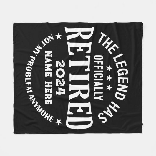 Gepersonaliseerd pensioen De legende is met pensio Fleece Deken (Voorkant (Horizontaal))
