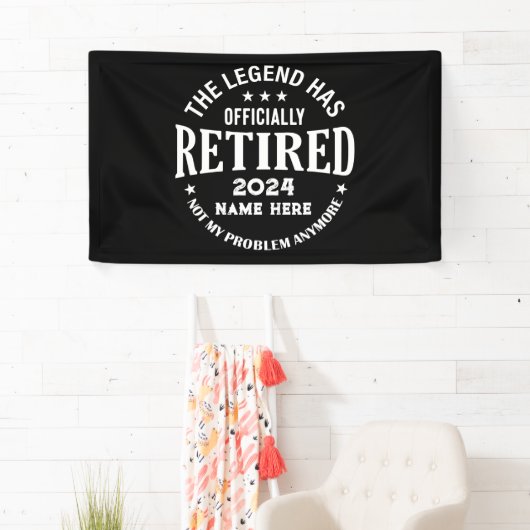 Gepersonaliseerd pensioen De legende is met pensio Spandoek (Insitu)