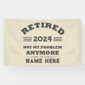 Gepersonaliseerd pensioen niet meer mijn probleem spandoek (Horizontaal)