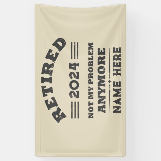 Gepersonaliseerd pensioen niet meer mijn probleem spandoek (Verticaal)