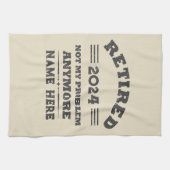 Gepersonaliseerd pensioen niet meer mijn probleem theedoek (Horizontaal)