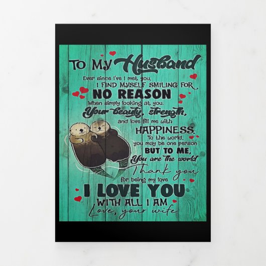 Gepersonaliseerd perfect cadeau aan mijn man brief drieluik aankondiging (Cover)