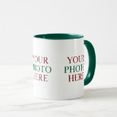 Gepersonaliseerd persoonlijke 3 Photo DIY Coffee-M Mok (Voorkant rechts)