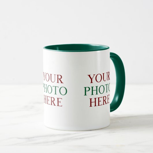 Gepersonaliseerd persoonlijke 3 Photo DIY Coffee-M Mok (Voorkant rechts)