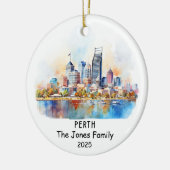 Gepersonaliseerd Perth Ornament, Australië Keramisch Ornament (Links)