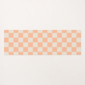 Gepersonaliseerd perzik geruit pastelpatroon yogamat (Achterkant (horizontaal))