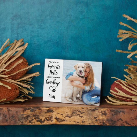 Gepersonaliseerd Pet Loss Keepomwille Pet Memorial Fotoplaat (Zijkant)