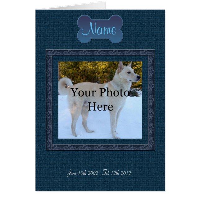 Gepersonaliseerd Pet Memorial (Voorkant)