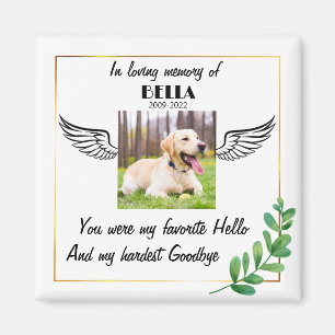 Gepersonaliseerd Pet Memorial Gift Loss of dog cus Magneet