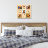 Gepersonaliseerd Pet Memory Loss 5 Foto Canvas Afdruk (Insitu (Slaapkamer))
