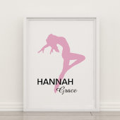 Gepersonaliseerd Pink Jazz Dancer Poster