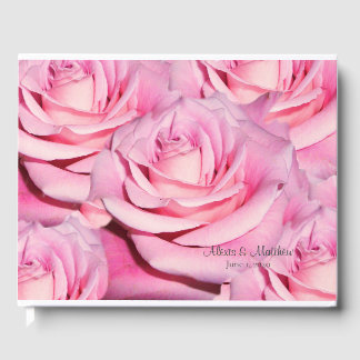 Gepersonaliseerd Pink rozen gastenboek
