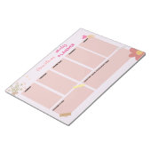 Gepersonaliseerd Pink Weekly Planner Notitieblok (Schuin)