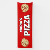 Gepersonaliseerd Pizzeria Restaurant Spandoek (Verticaal)