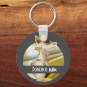 Gepersonaliseerd  Podenco Art Deco Dog Sleutelhanger (Voorkant)