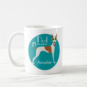 Gepersonaliseerd Podenco Dog zonnebril Fun Coffee  Koffiemok