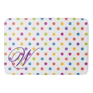Gepersonaliseerd poka-dot Bath Mat