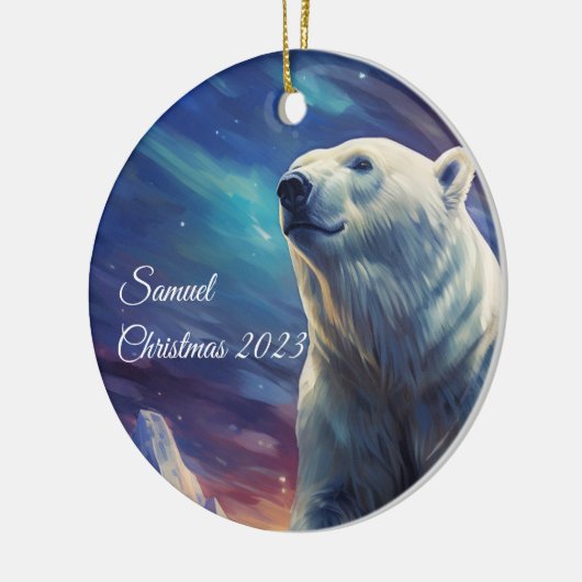 Gepersonaliseerd Polar Beer Ornament (Links)