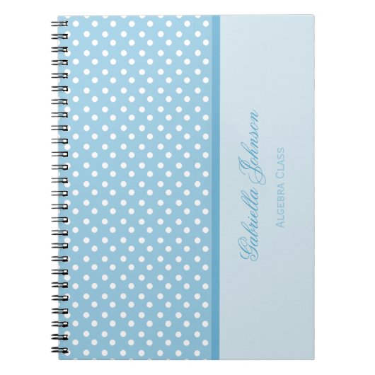 Gepersonaliseerd: Polka Dot Notebook Notitieboek (Voorkant)