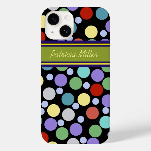Gepersonaliseerd polka dots patroon Case-Mate iPhone case (Achterkant)