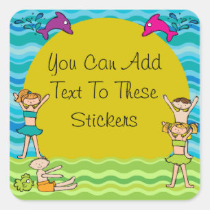 Gepersonaliseerd Pool Party Stickers