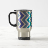 Gepersonaliseerd porty Blue Chevron Pattern Reisbeker (Links)
