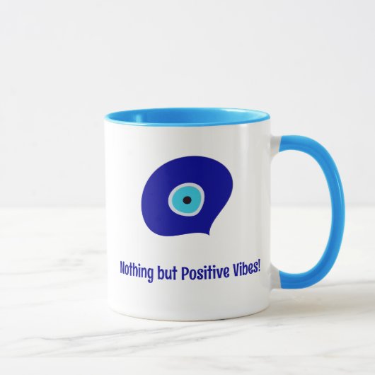 Gepersonaliseerd positieve vibes, Blue Evil Eye Te Mok (Rechts)
