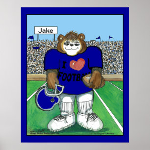 Gepersonaliseerd Poster van het Football - Verande