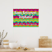 Gepersonaliseerd Poster voor Happy Retirement Bann (Keuken)