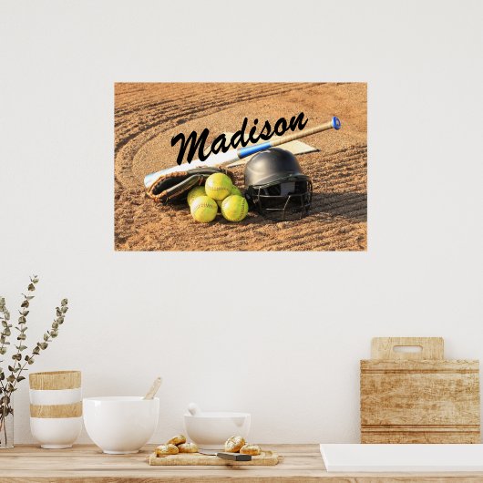 Gepersonaliseerd Poster voor softwarespelers met f (Keuken)