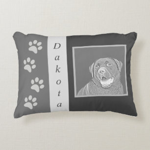Gepersonaliseerd potlood Chocolate Lab Accent Pill Kussen