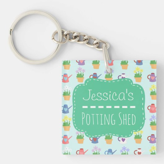 Gepersonaliseerd Potting Shed Sleutelhanger (Voorkant)