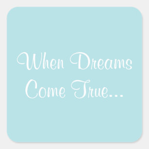 Gepersonaliseerd Powder Blue Vierkante Sticker