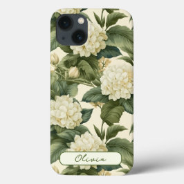 Gepersonaliseerd Prachtig klassiek bloemenpatroon iPhone 13 Hoesje