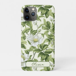 Gepersonaliseerd Prachtig klassiek bloemenpatroon iPhone 11 Pro Hoesje