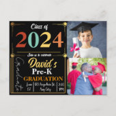 Gepersonaliseerd Pre-k Afstuderen Hallo Aankondigingskaart (Achterkant)