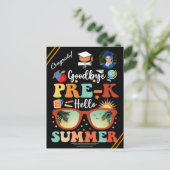 Gepersonaliseerd Pre-k Afstuderen Hallo Aankondigingskaart (Staand voorkant)