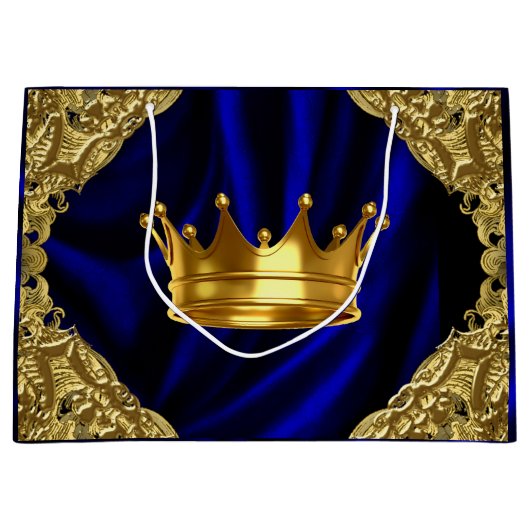 Gepersonaliseerd Prince Baby shower Groot Cadeauzakje (Voorkant)