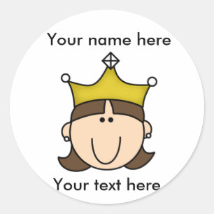Gepersonaliseerd PRINCESS BROWN Sticker