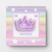 Gepersonaliseerd Princess Crown tafelblad Fotoplaat (Voorkant)