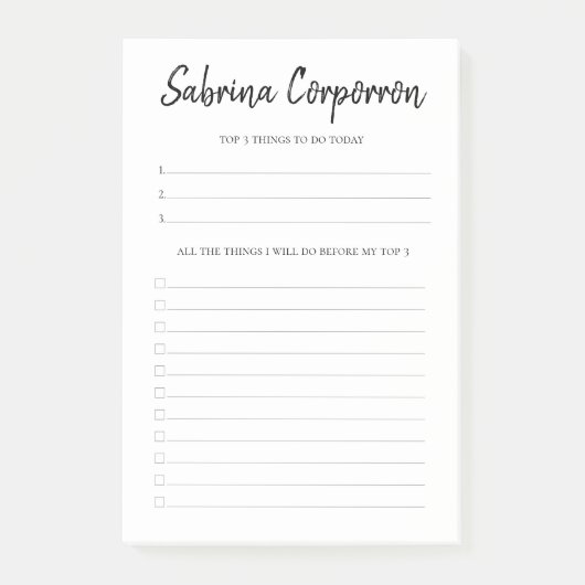 Gepersonaliseerd Prioritiseerd om Lijst te doen Post-it® Notes (Voorkant)