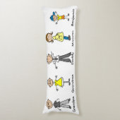 Gepersonaliseerd proefpop lichaamskussen (Voorkant Verticaal)